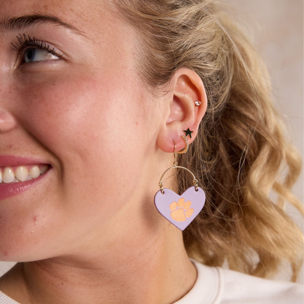 Lavender Clemson University Paw Print Lover