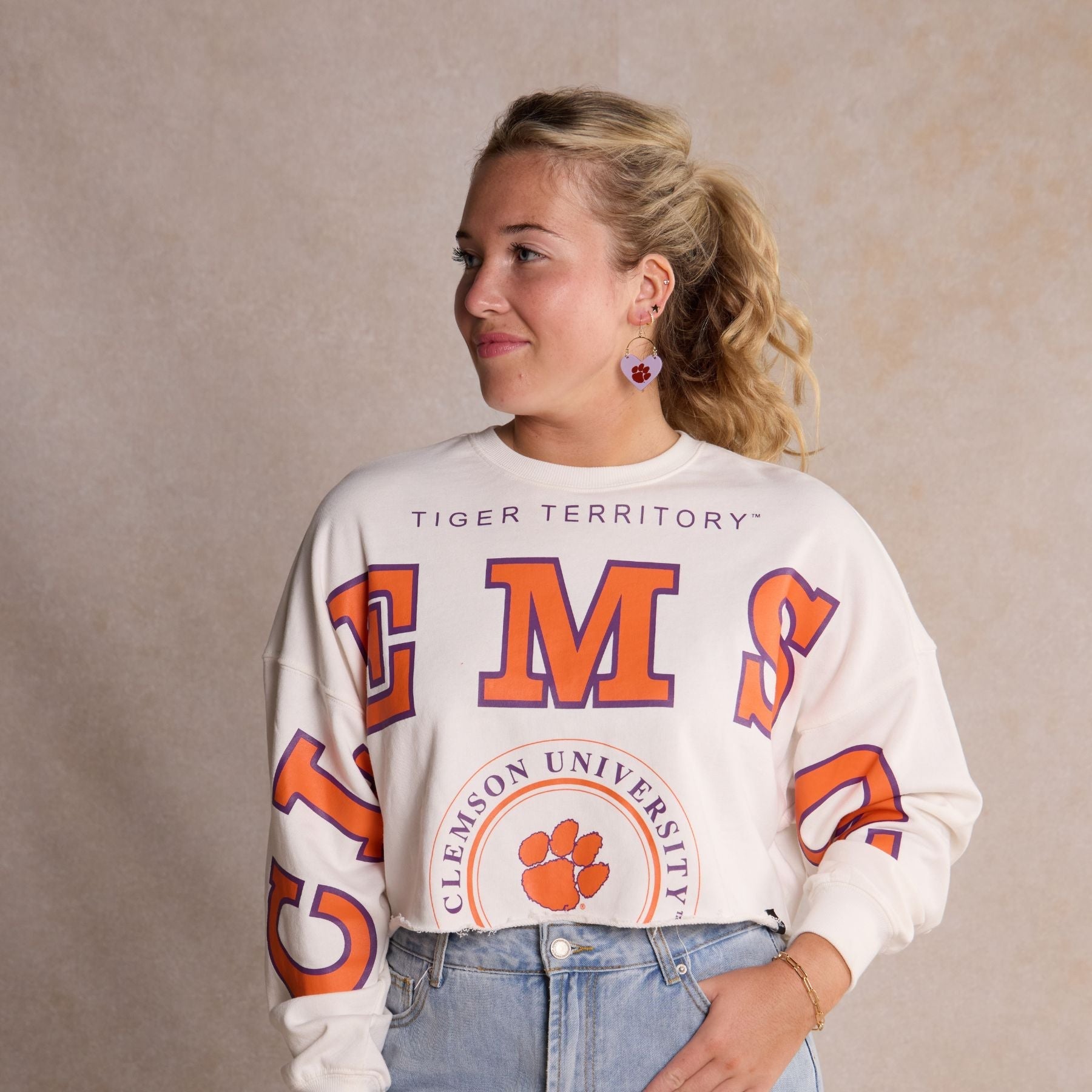 Lavender Clemson University Paw Print Lover