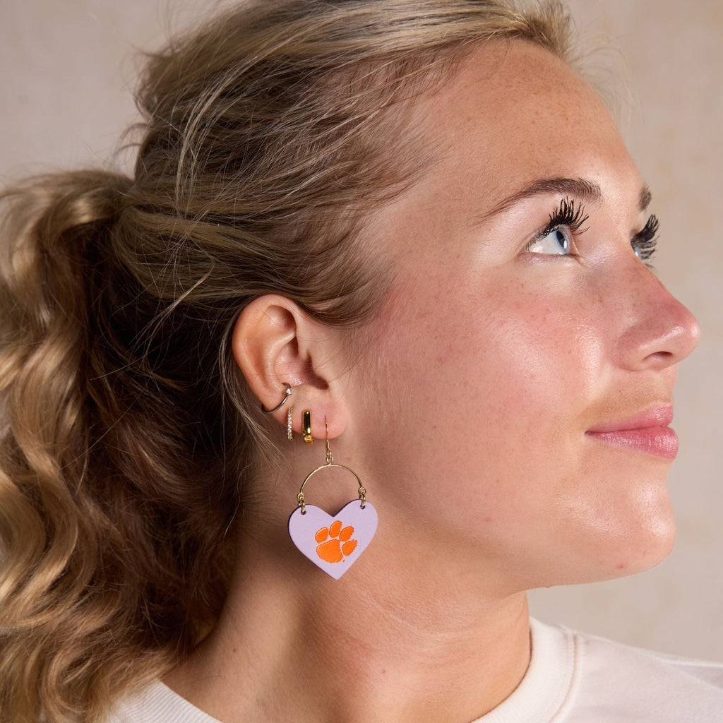 Lavender Clemson University Paw Print Lover