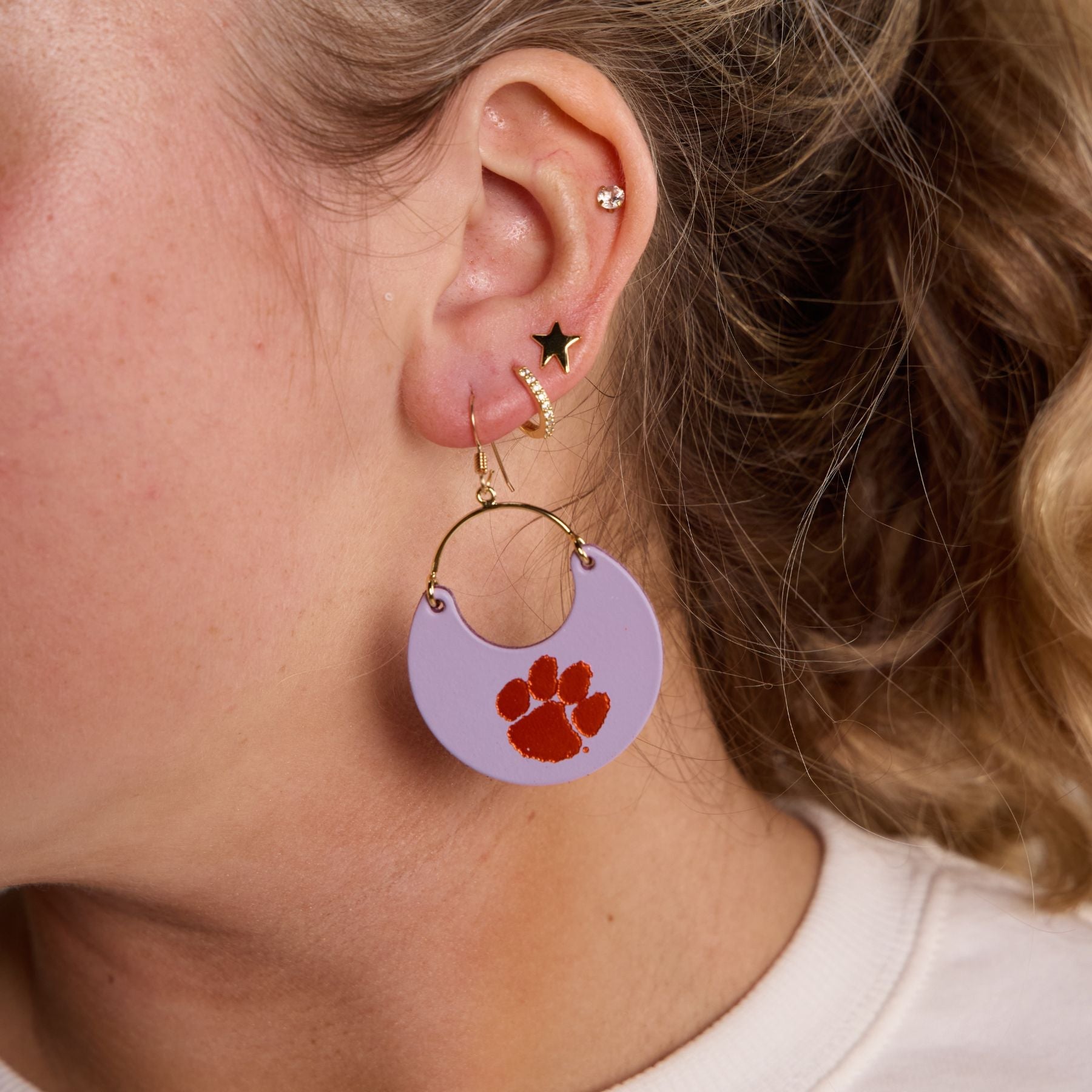 Lavender Clemson University Paw Print Ninas