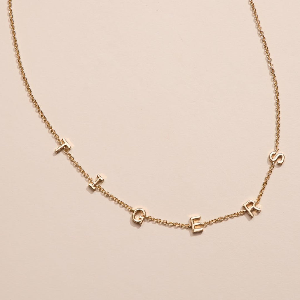 LSU "TIGERS" Initial Necklace