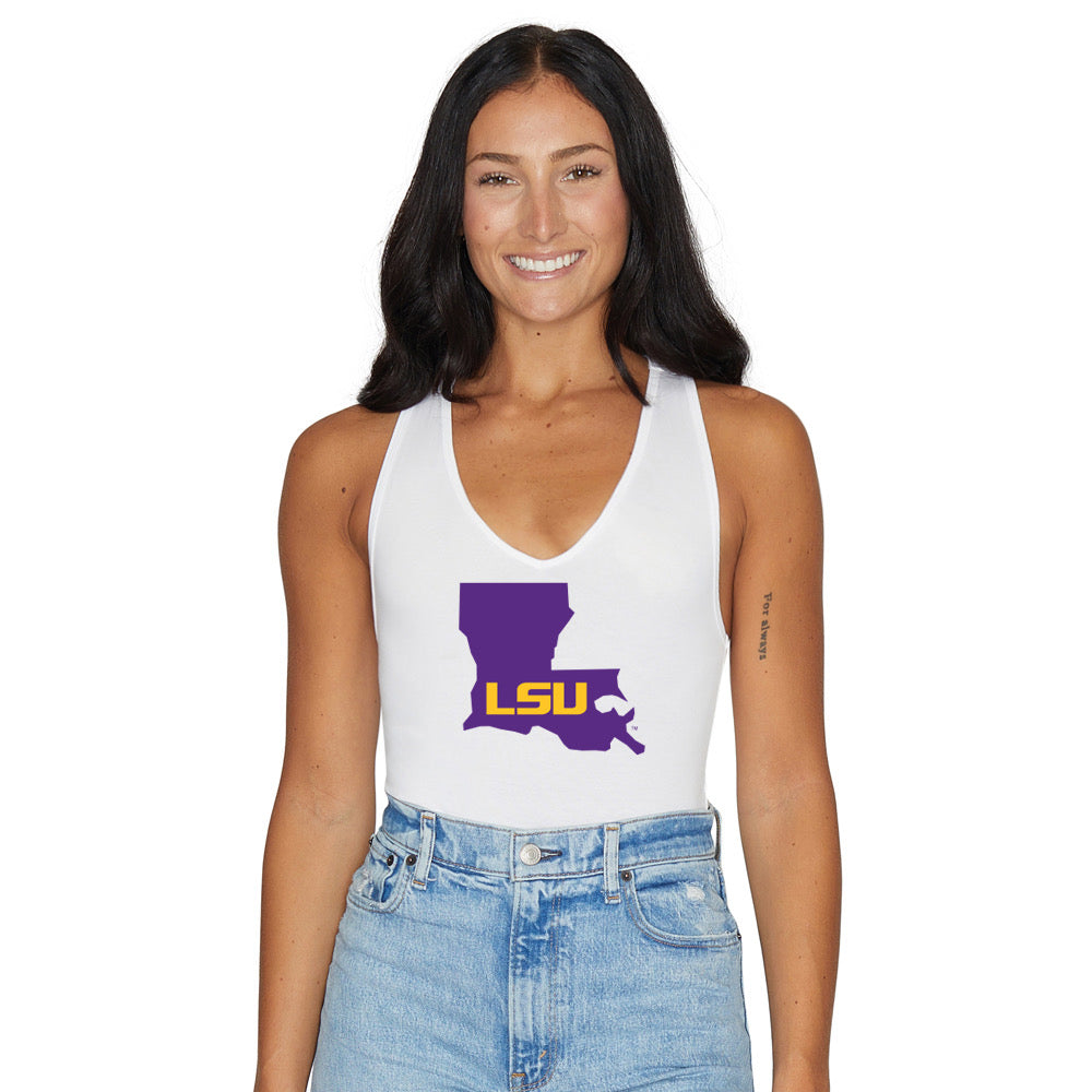 LSU White Bodysuit