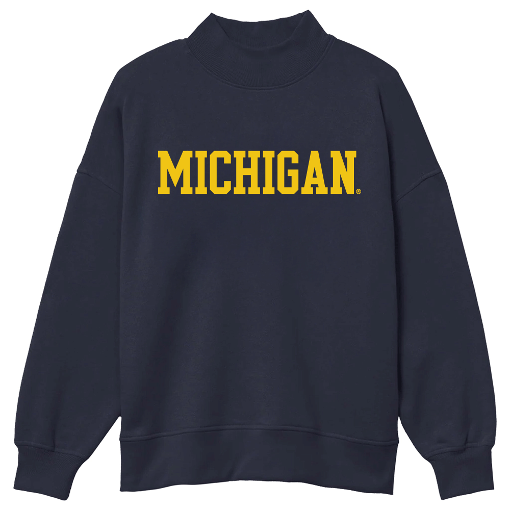 University of Michigan Mock Neck Sweatshirt