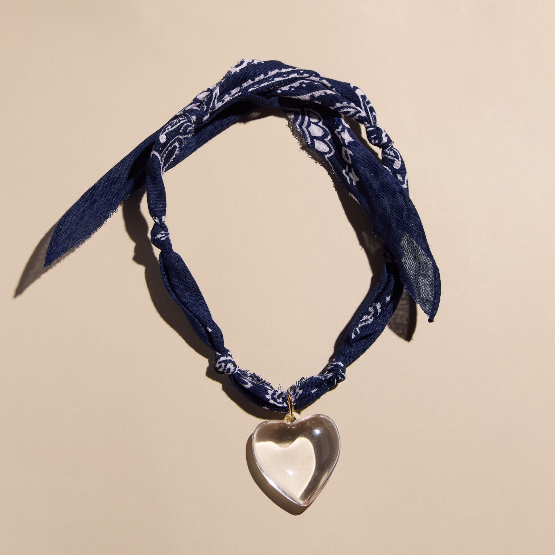 Navy Bandana Necklace