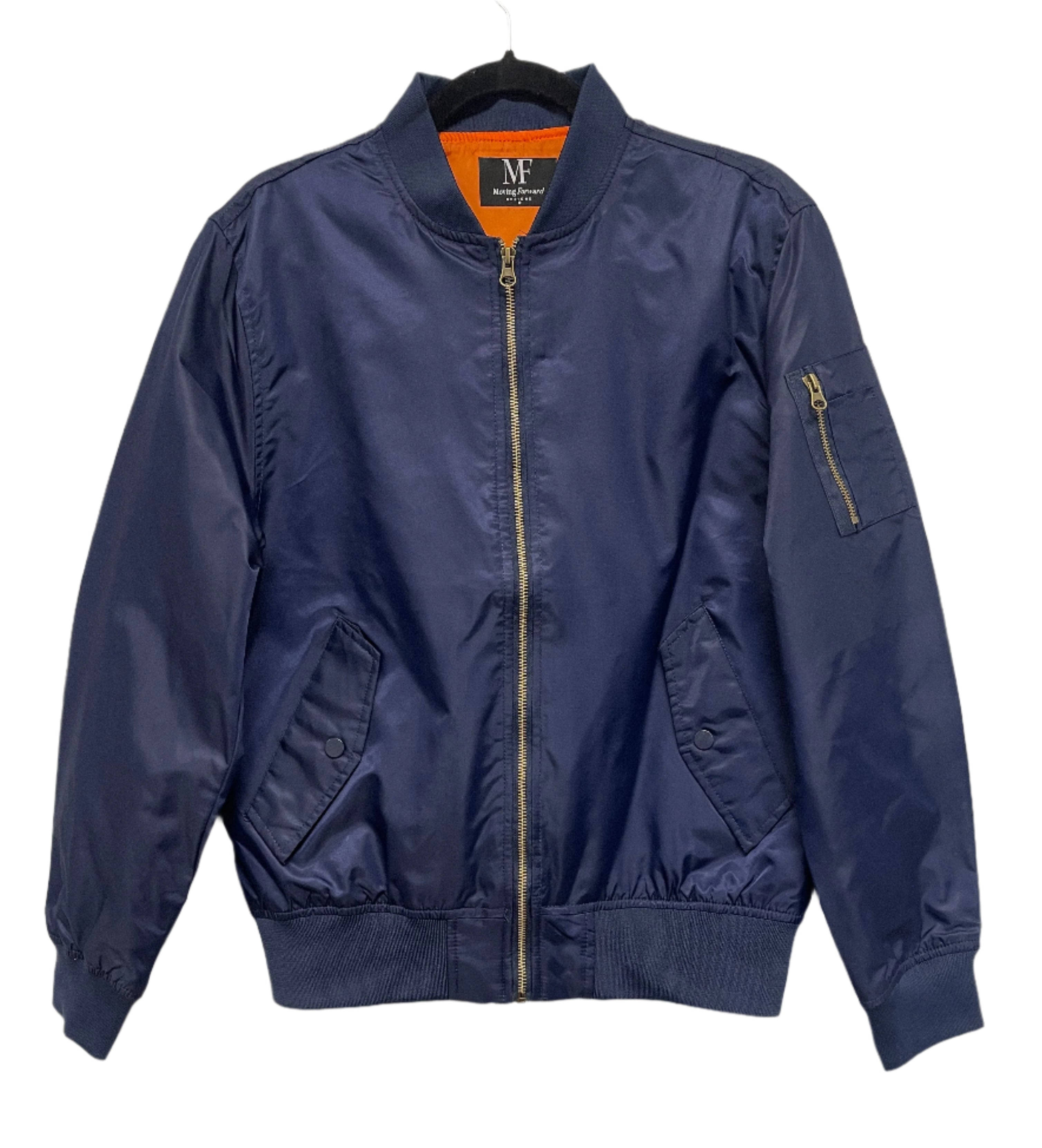 University of Illinois Orange Illinois Block Lettering Navy Bomber