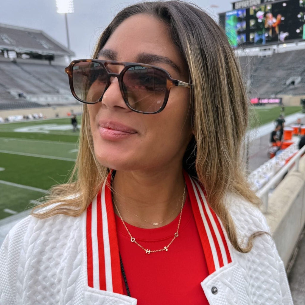 Ohio State University Initial Necklace