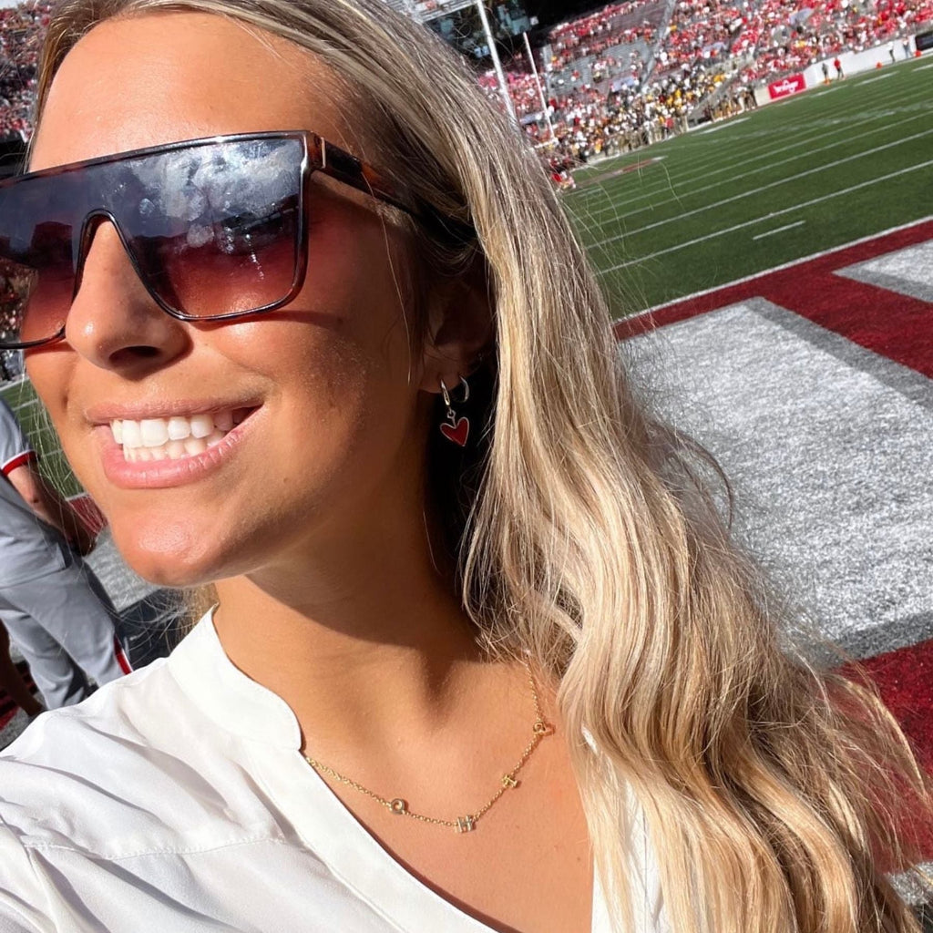 Ohio State University Initial Necklace