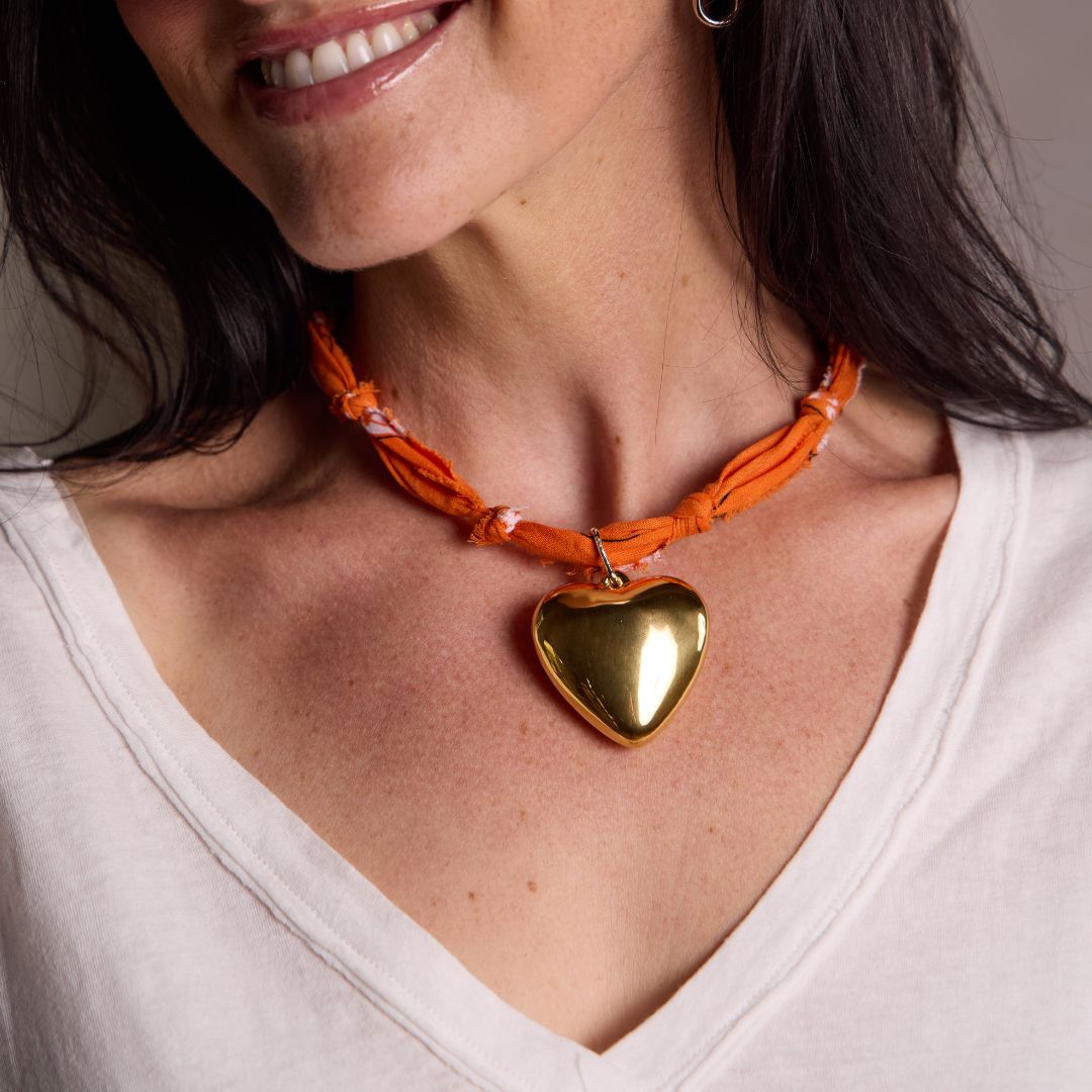Orange Bandana Necklace