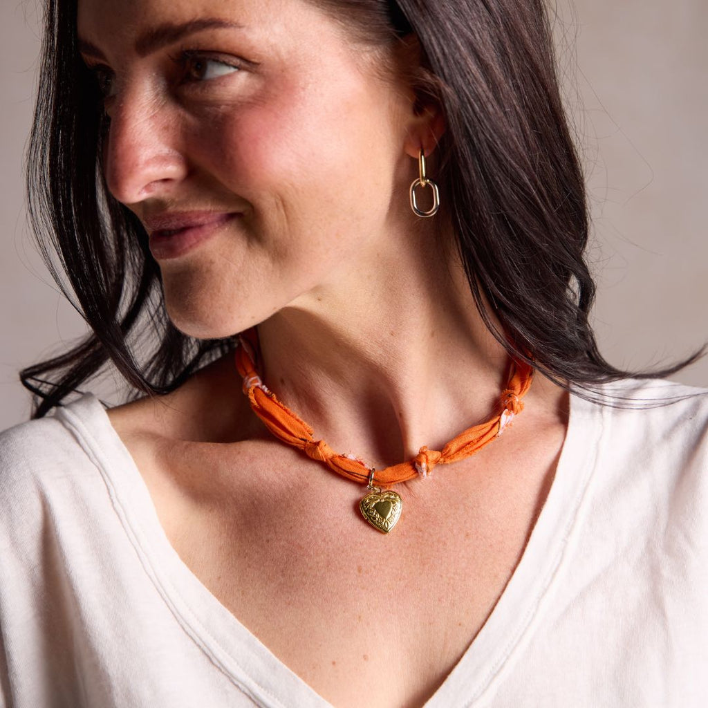 Orange Bandana Necklace