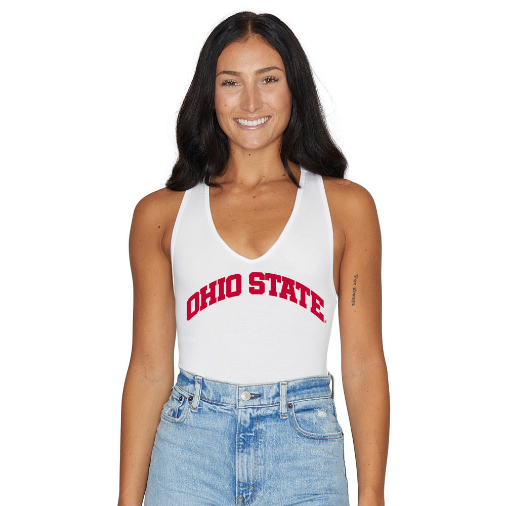 Ohio State OSU Buckeyes White Bodysuit