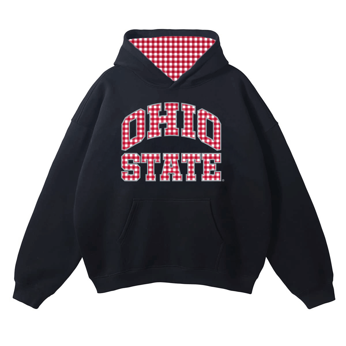 Ohio State OSU Buckeyes Gingham Hoodie
