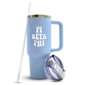 Pi Beta Phi Tumbler - 40oz Stainless Steel with Handle
