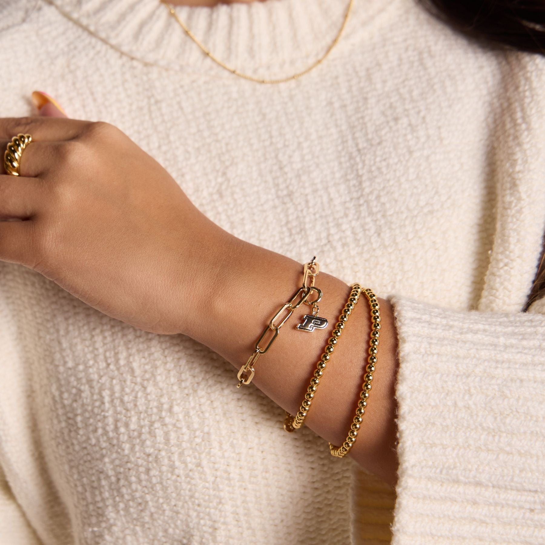 Purdue University Charm Bracelet