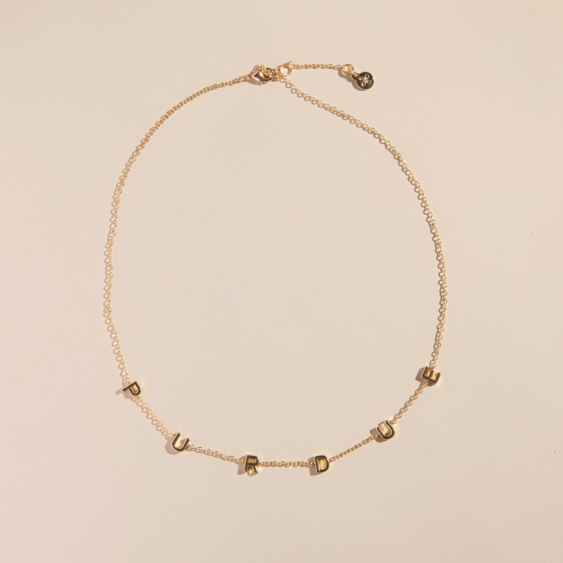 Purdue University Initial Necklace