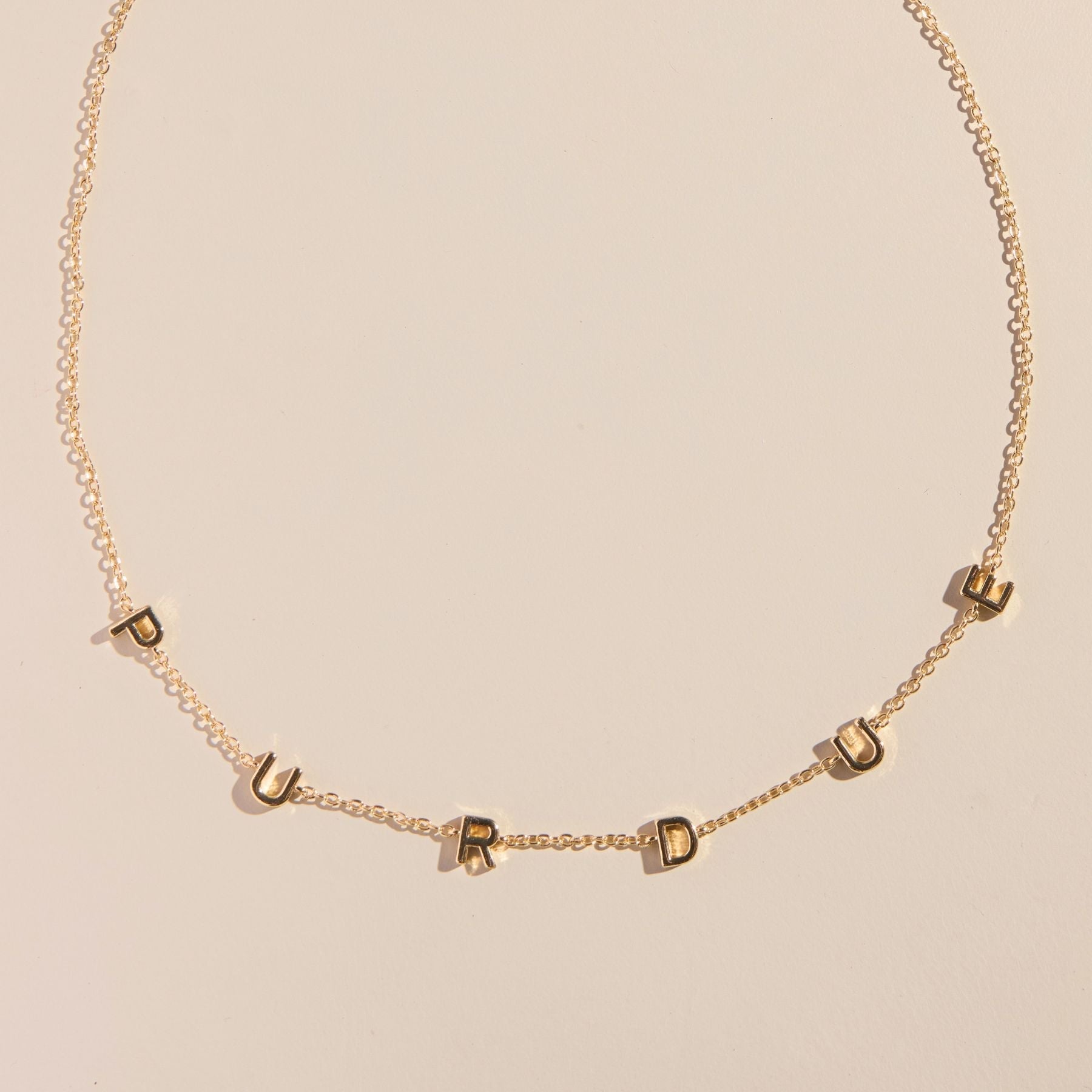Purdue University Initial Necklace