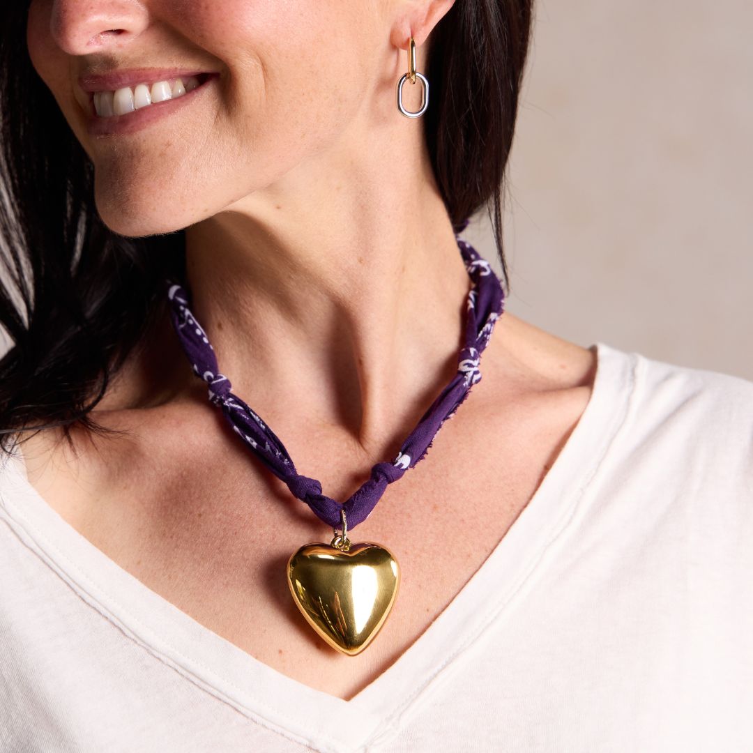 Purple Bandana Necklace