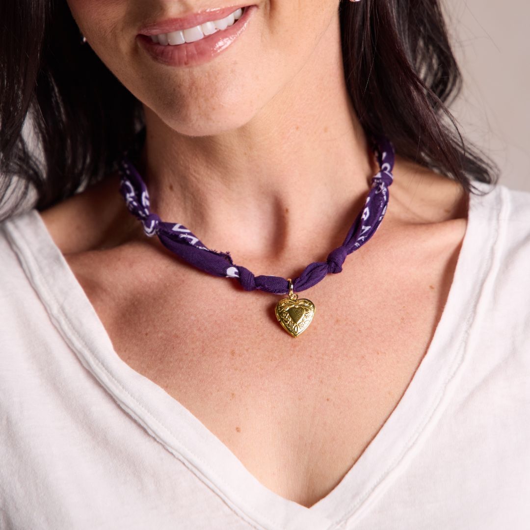 Purple Bandana Necklace