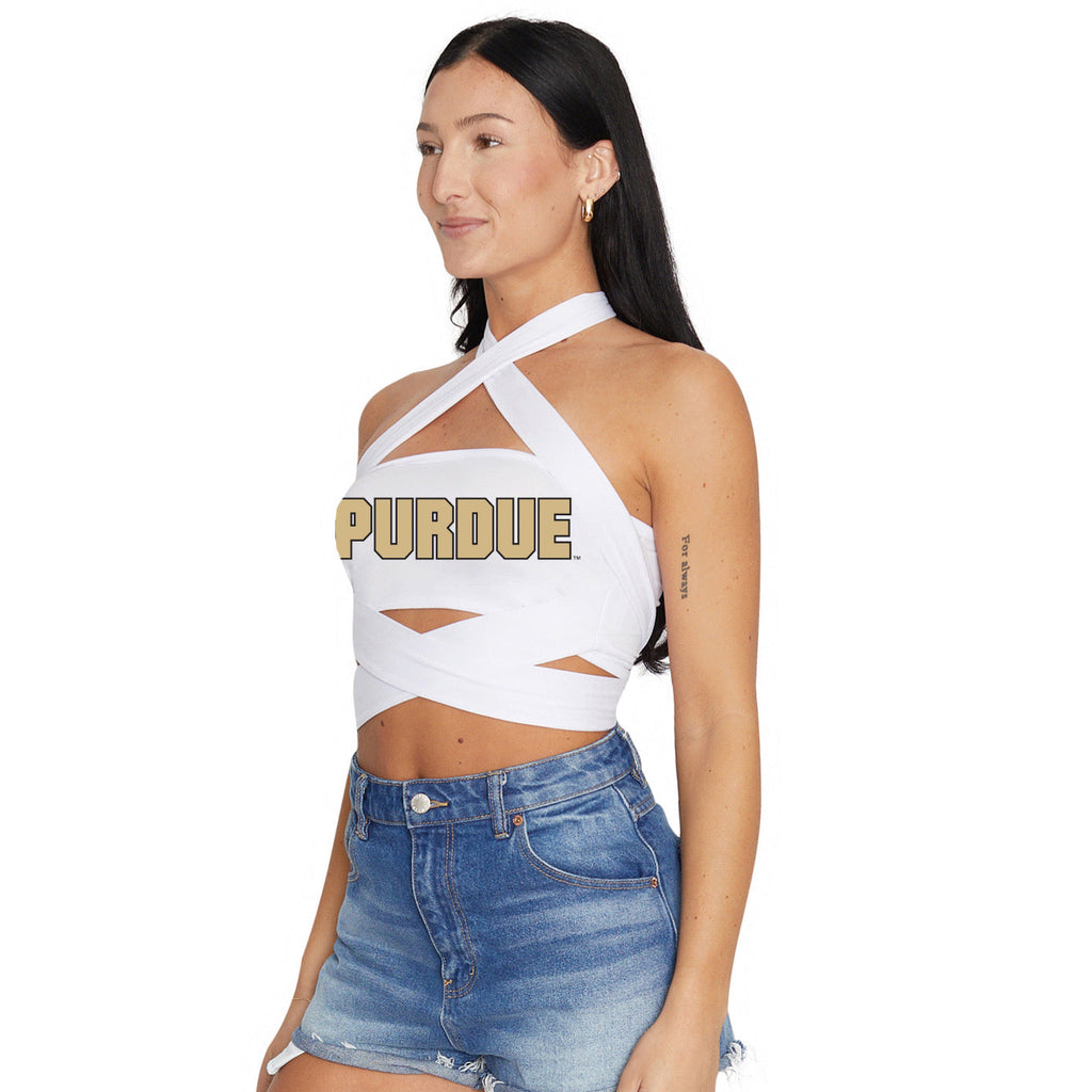 Purdue White Way Bandeau Top