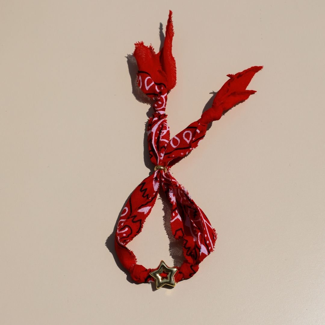 Red Bandana Bolo Bracelet