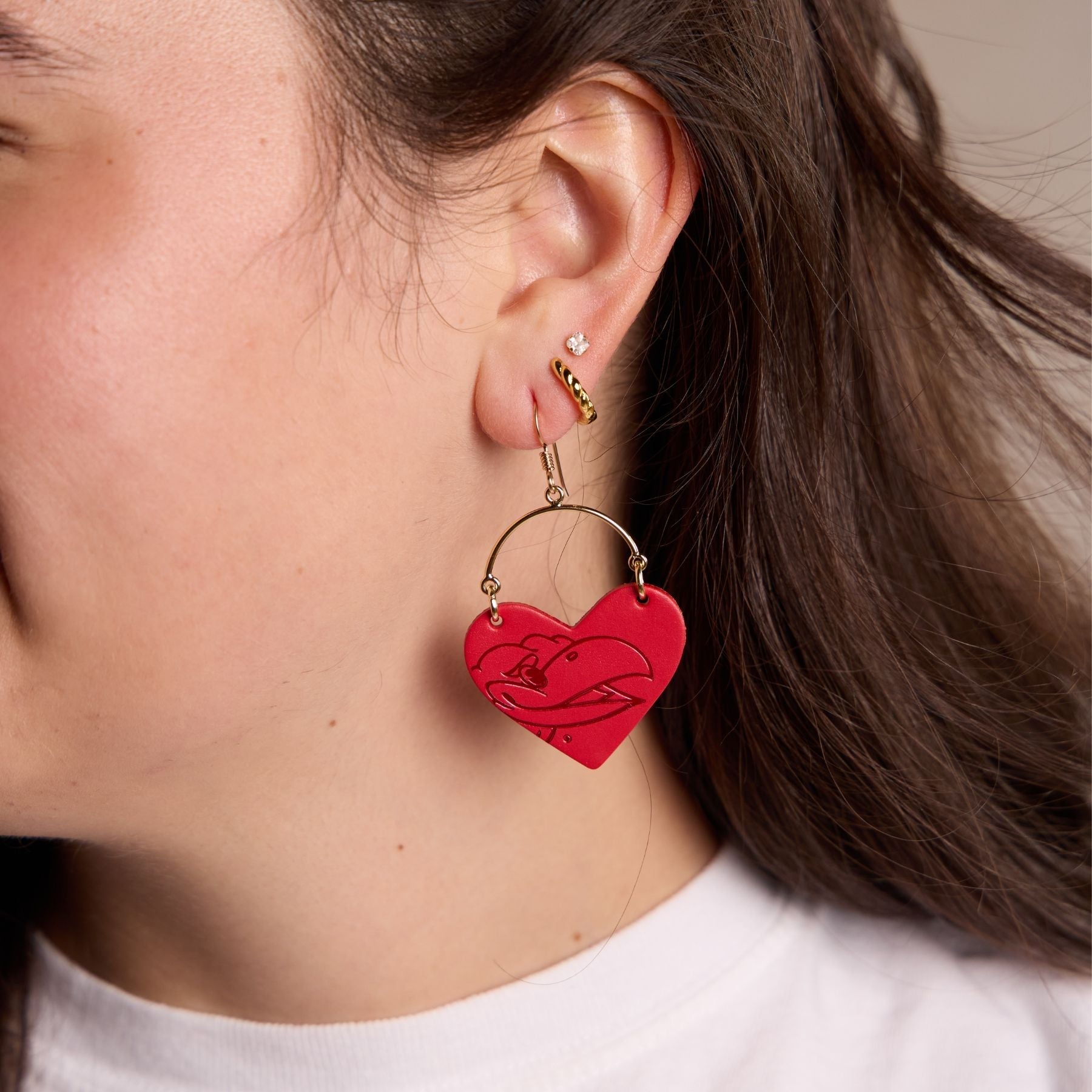 Red University of Kansas Jayhawk Lover