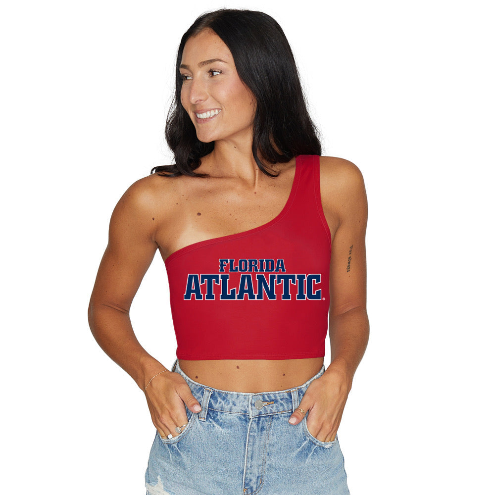Florida Atlantic Owls Red One Shoulder Top