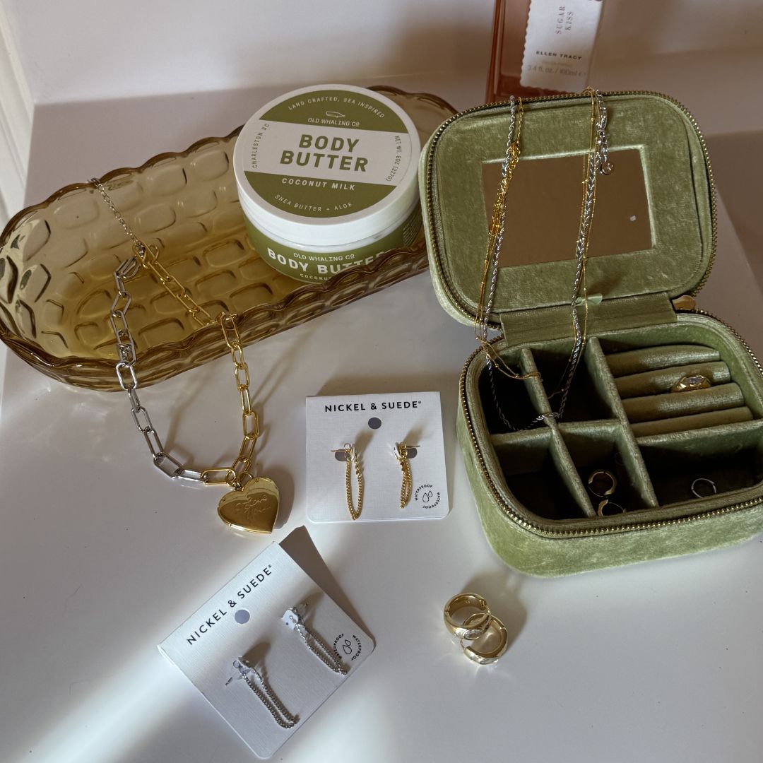 Gold Beaded Drop Statement Earrings