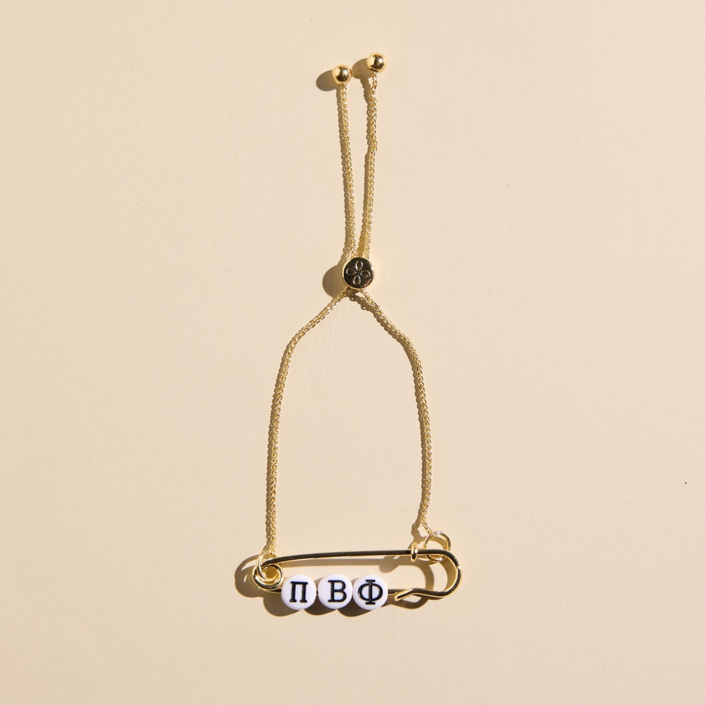 Pi Beta Phi Sorority Safety Pin Bracelet - Officially Licensed
