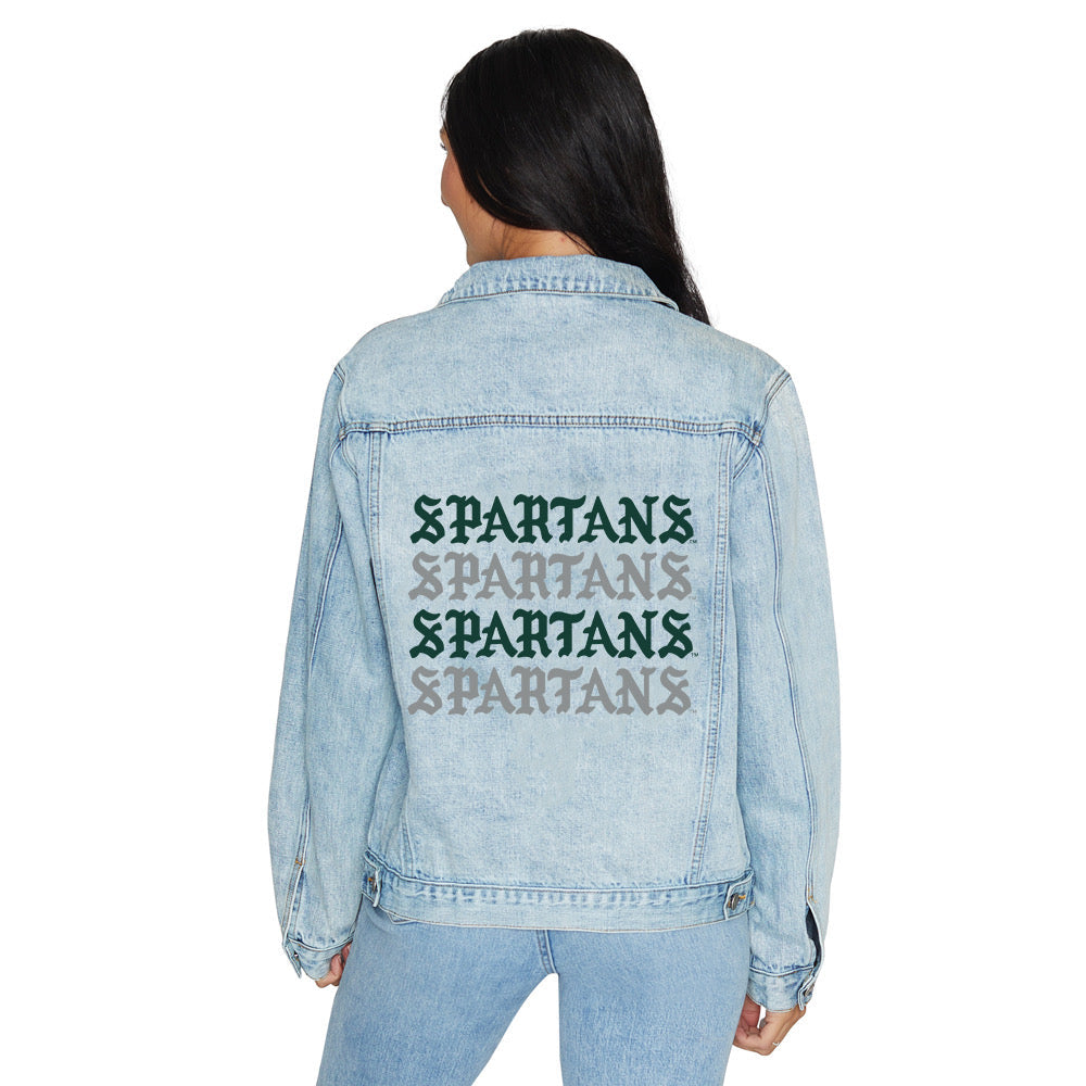 Michigan State Gothic Denim Jacket