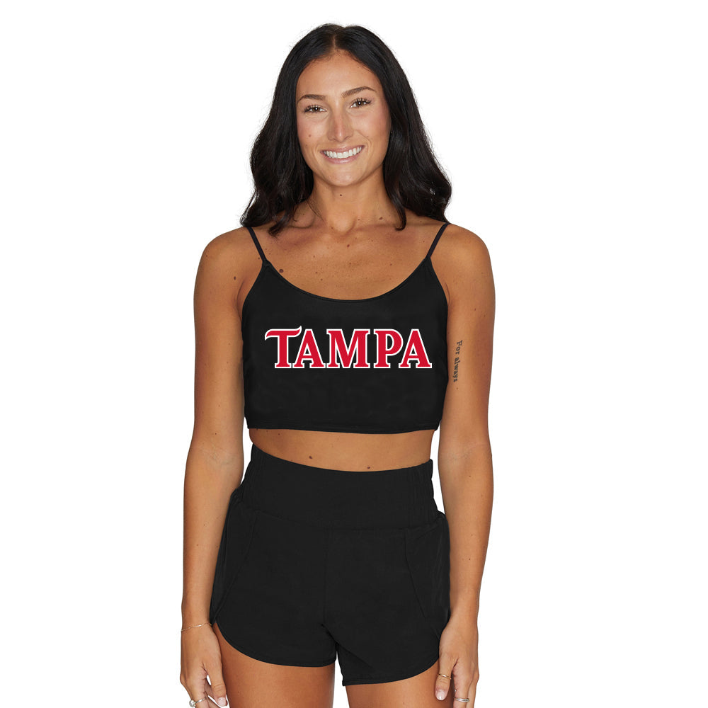 Tampa Spartans Black Spaghetti Tank