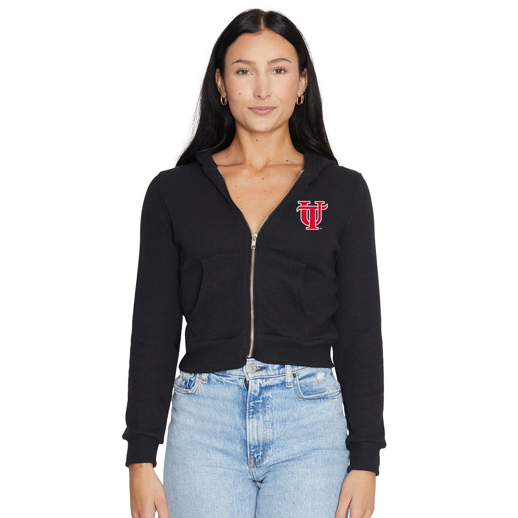 Tampa Spartans Waffle Knit Zip Up Hoodie
