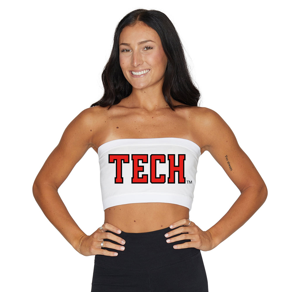 Texas Tech White Bandeau Top