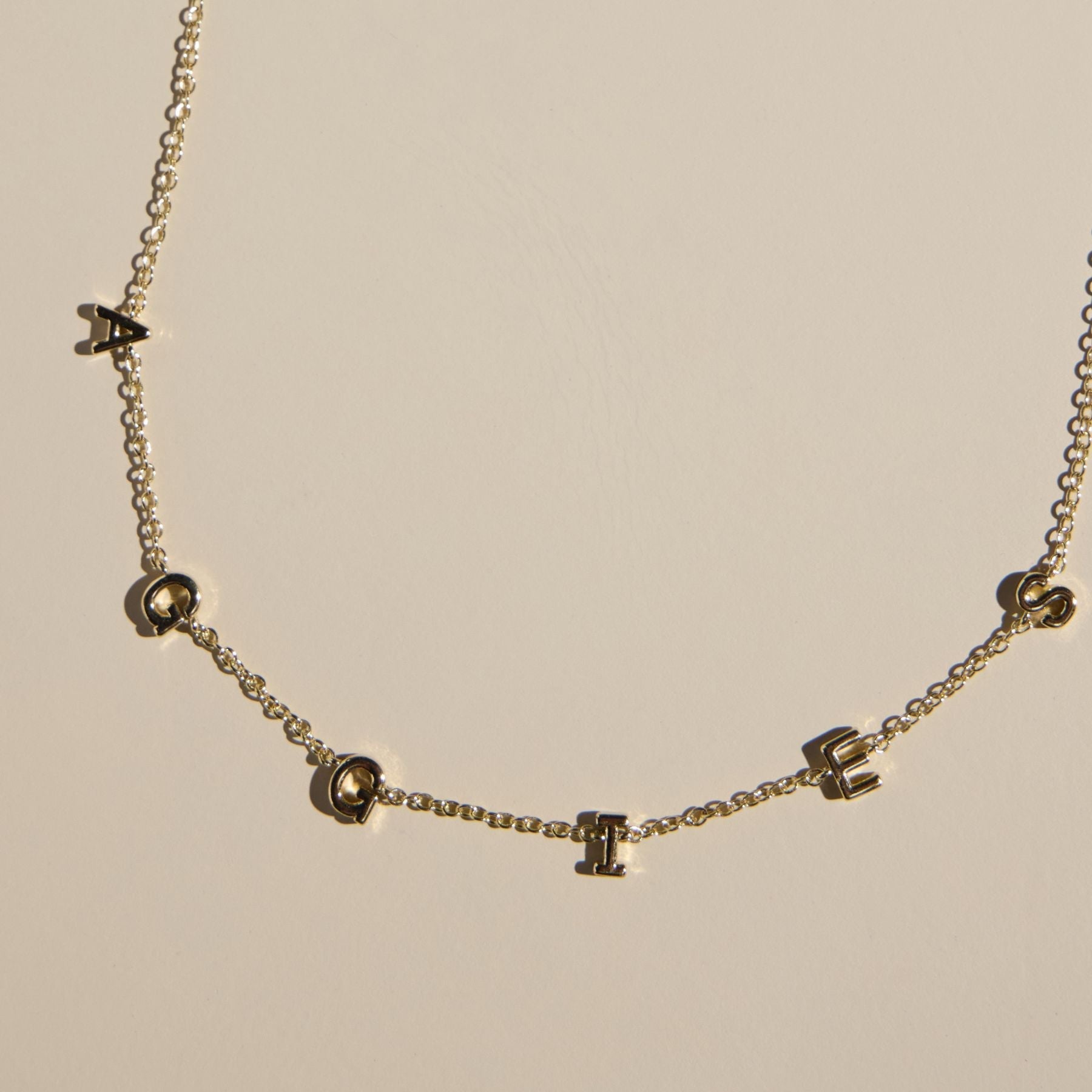 Texas A&M University "AGGIES" Initial Necklace