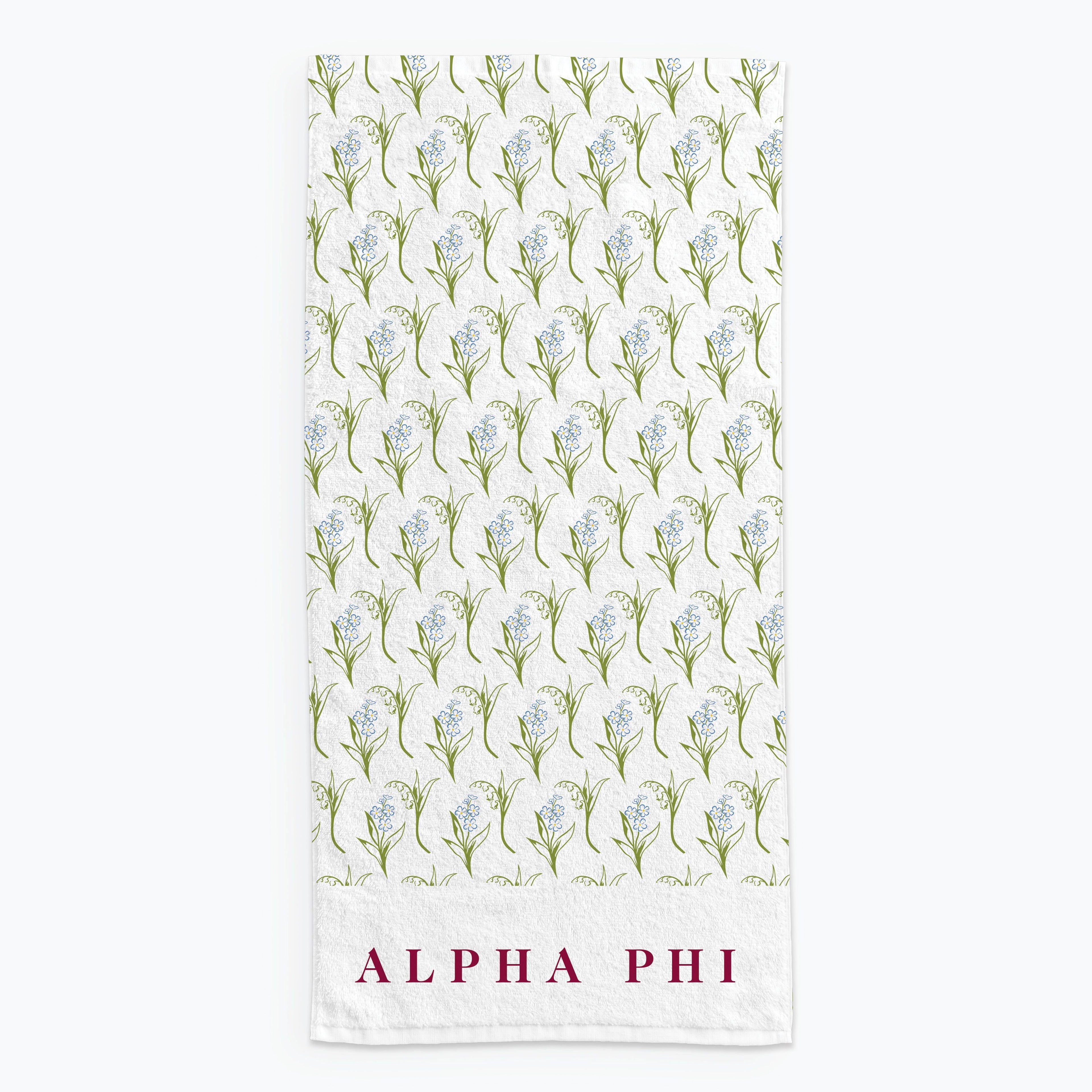 Alpha Phi Beach Towel- Lightweight Brand Design