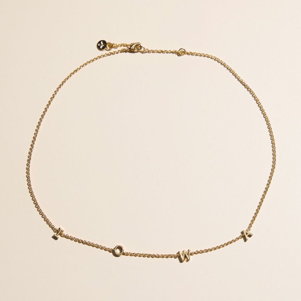 University of Iowa Initial Necklace
