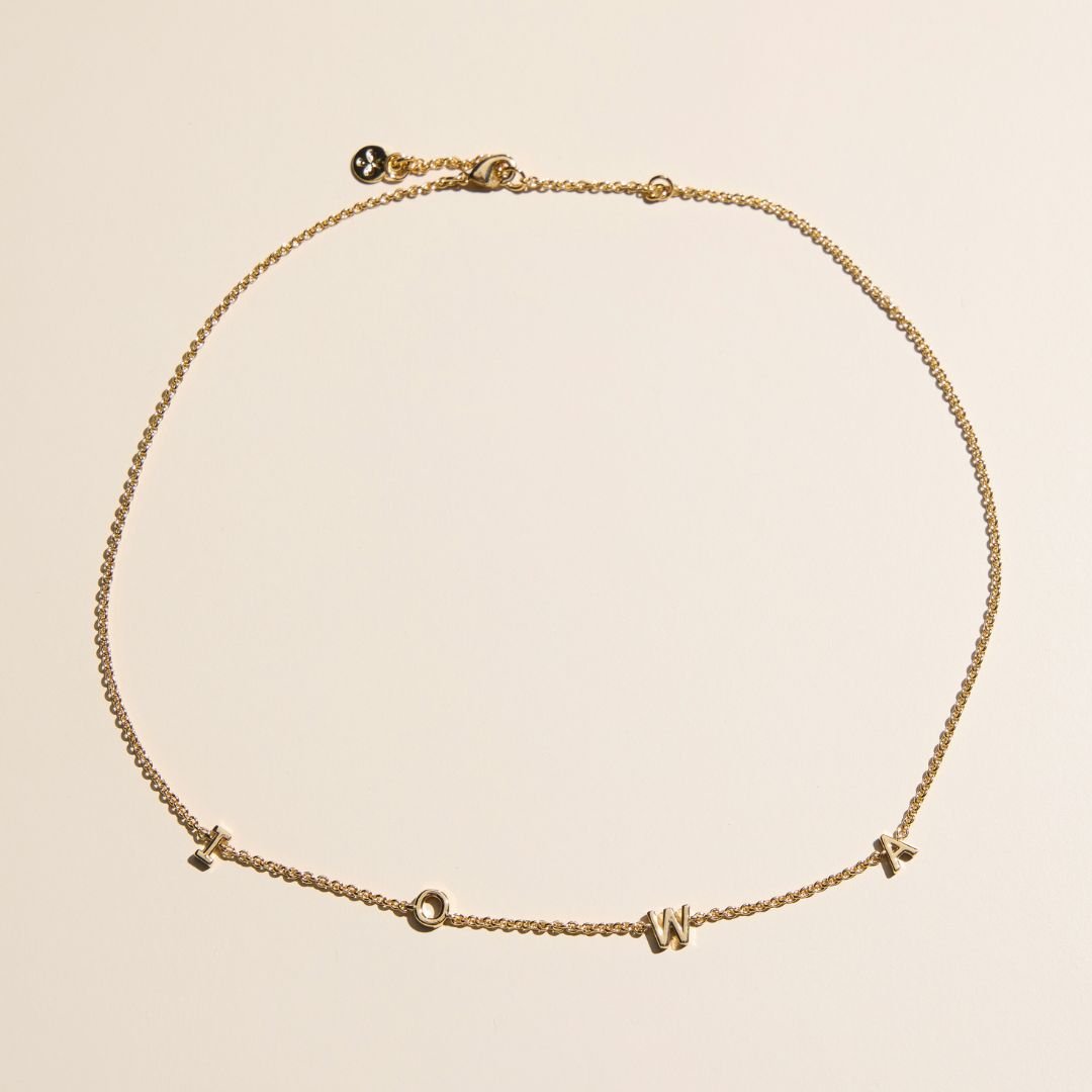 University of Iowa Initial Necklace