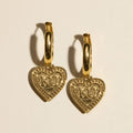 University of Kansas Chunky Heart Logo Huggie Earrings