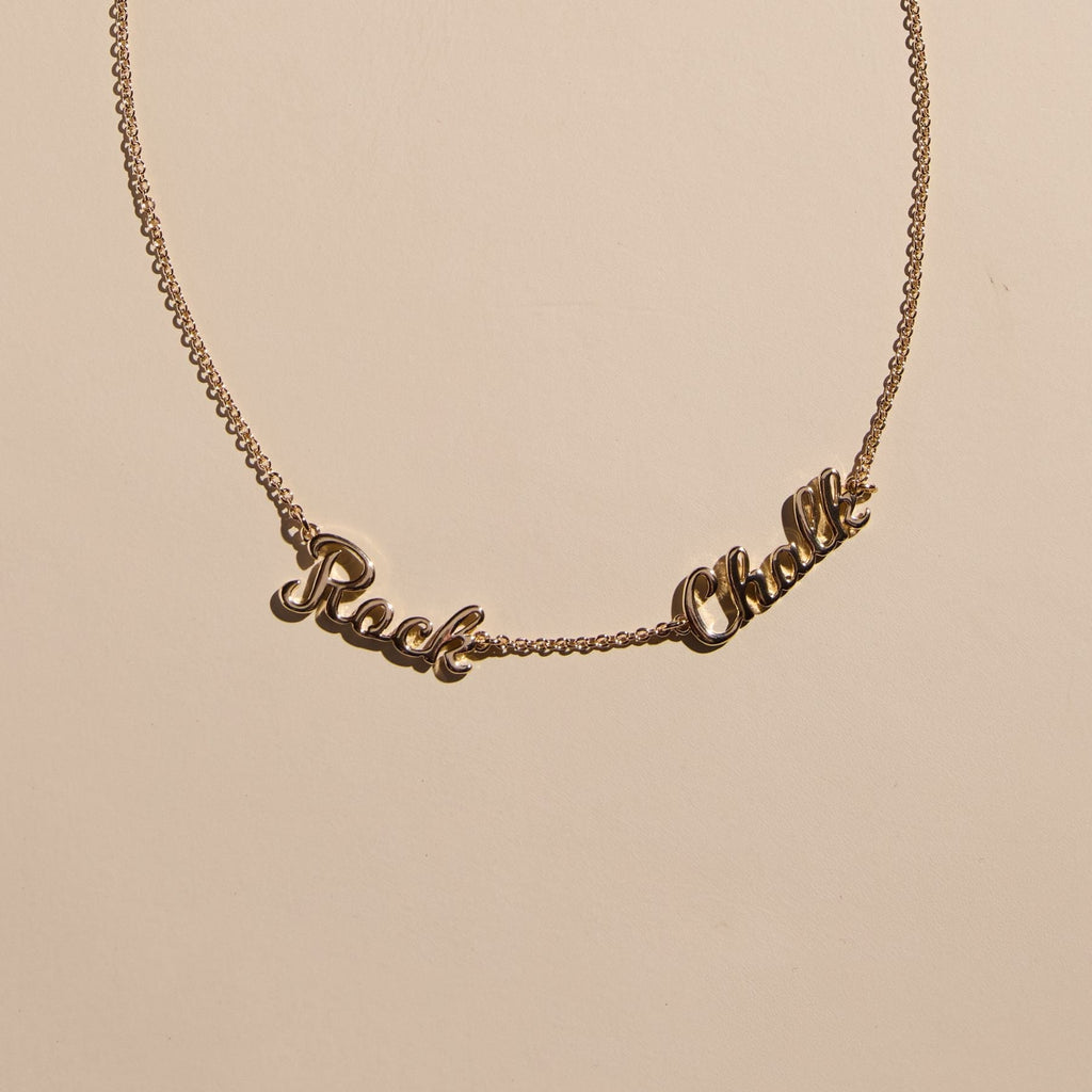 University of Kansas "Rock Chalk" Necklace