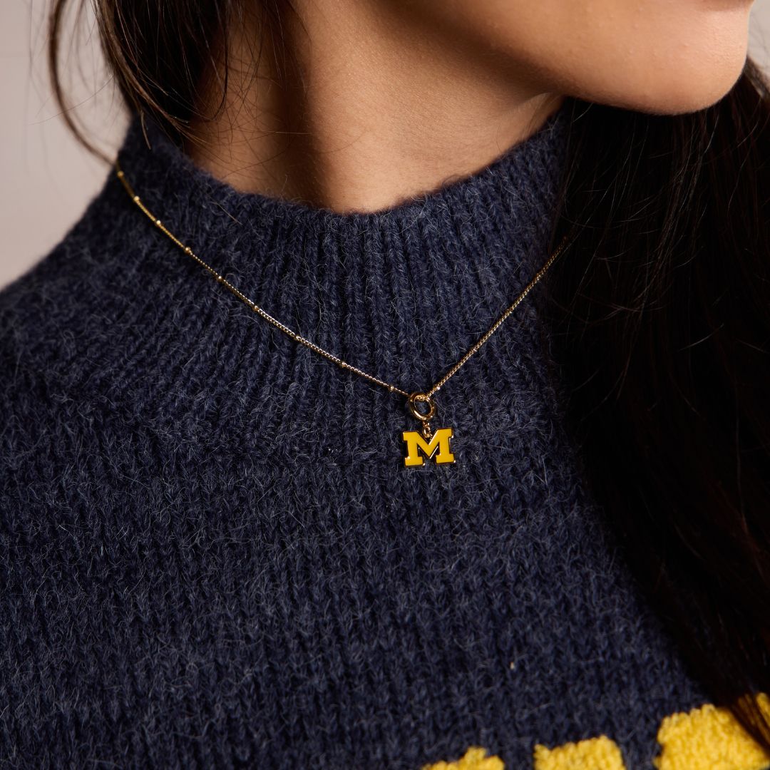 University of Michigan Enamel Charm