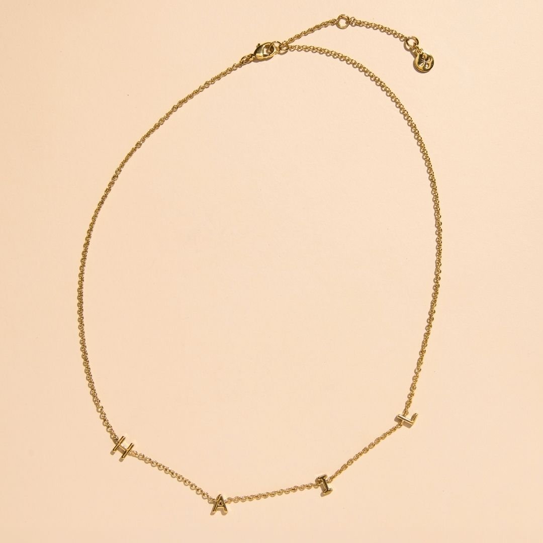 University of Michigan "HAIL" Initial Necklace