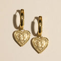 University of Missouri Chunky Heart Logo Huggie Earrings