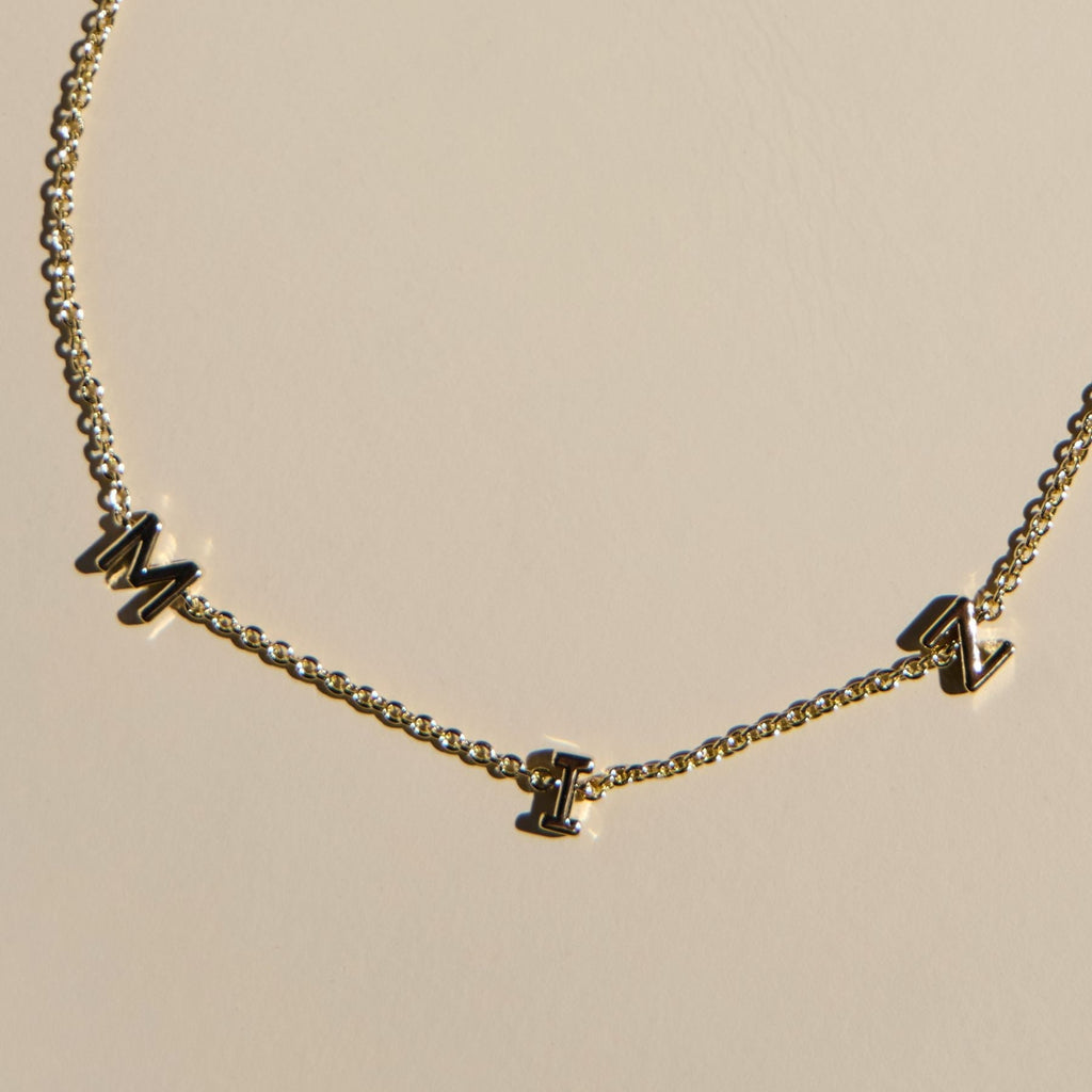 University of Missouri MIZ Initial Necklace
