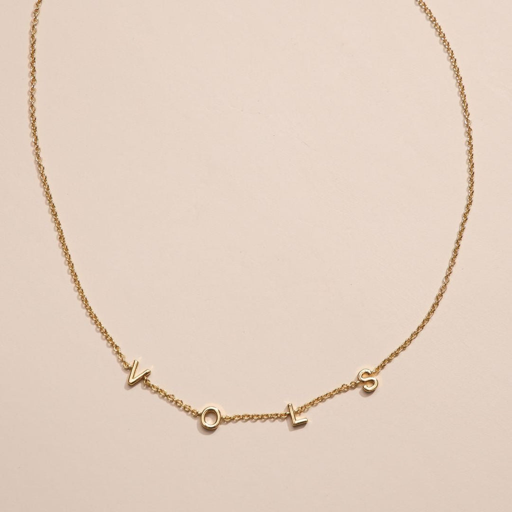 University of Tennessee VOLS Initial Necklace
