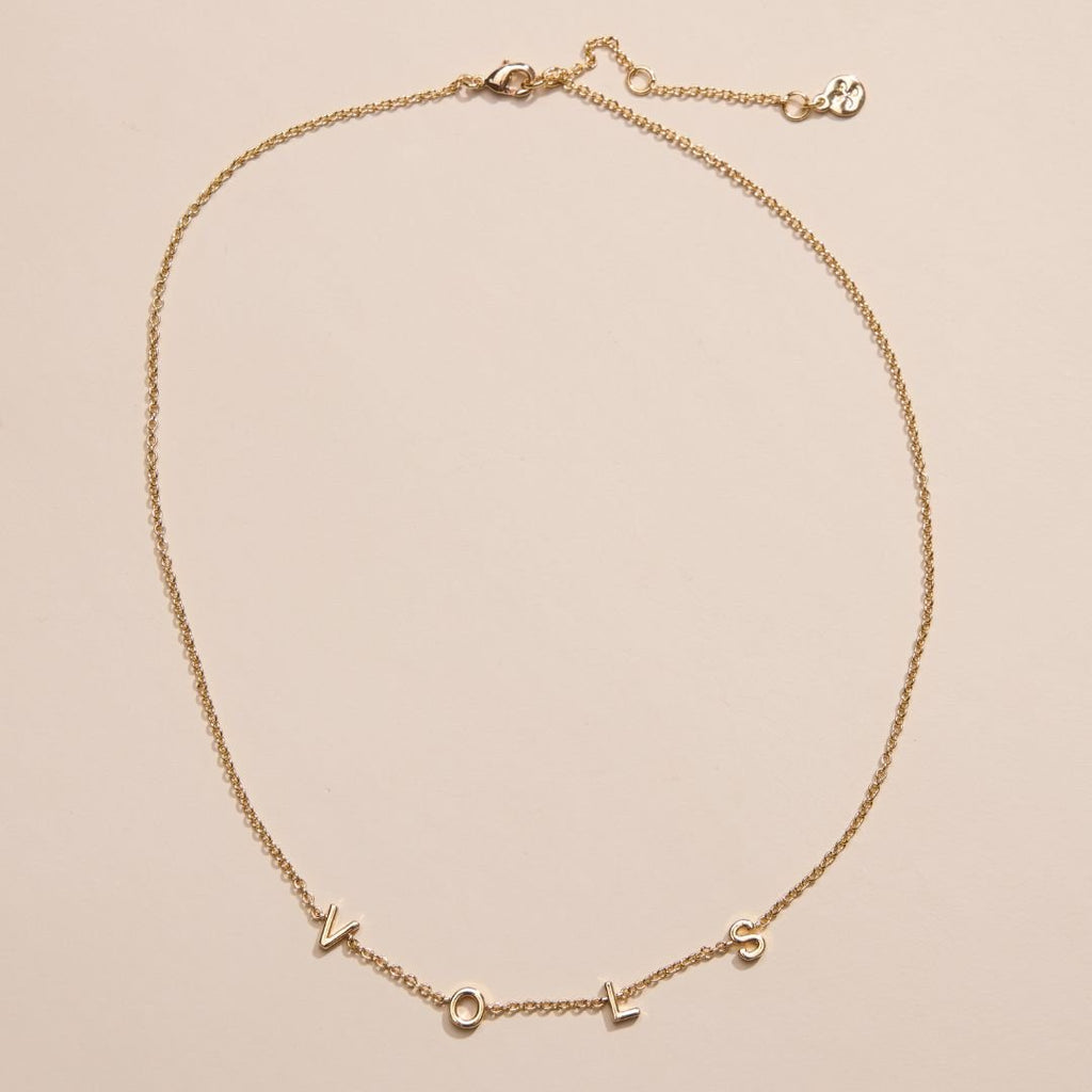 University of Tennessee VOLS Initial Necklace