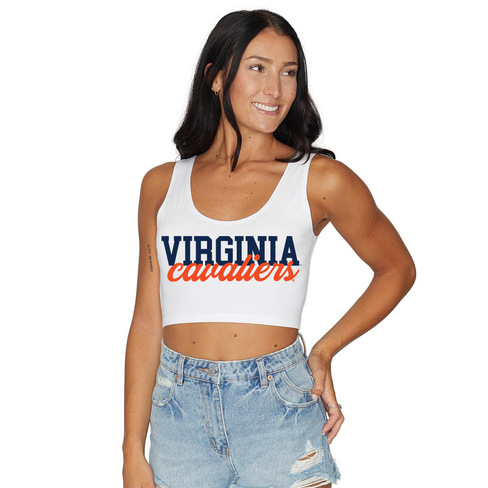 Virginia Cavaliers Cursive Crop Tank Top