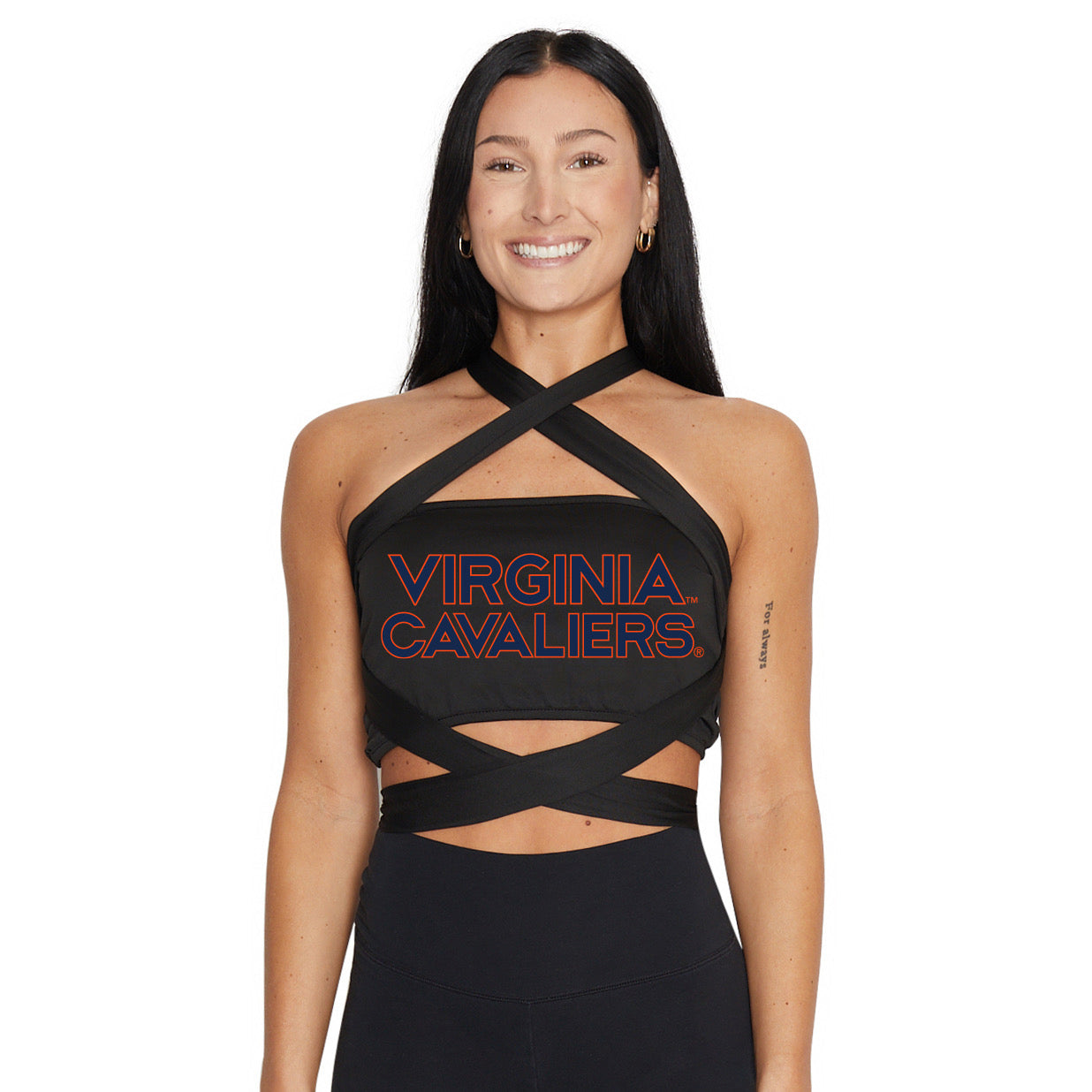 Virginia Cavaliers Black Multi Way Bandeau Top
