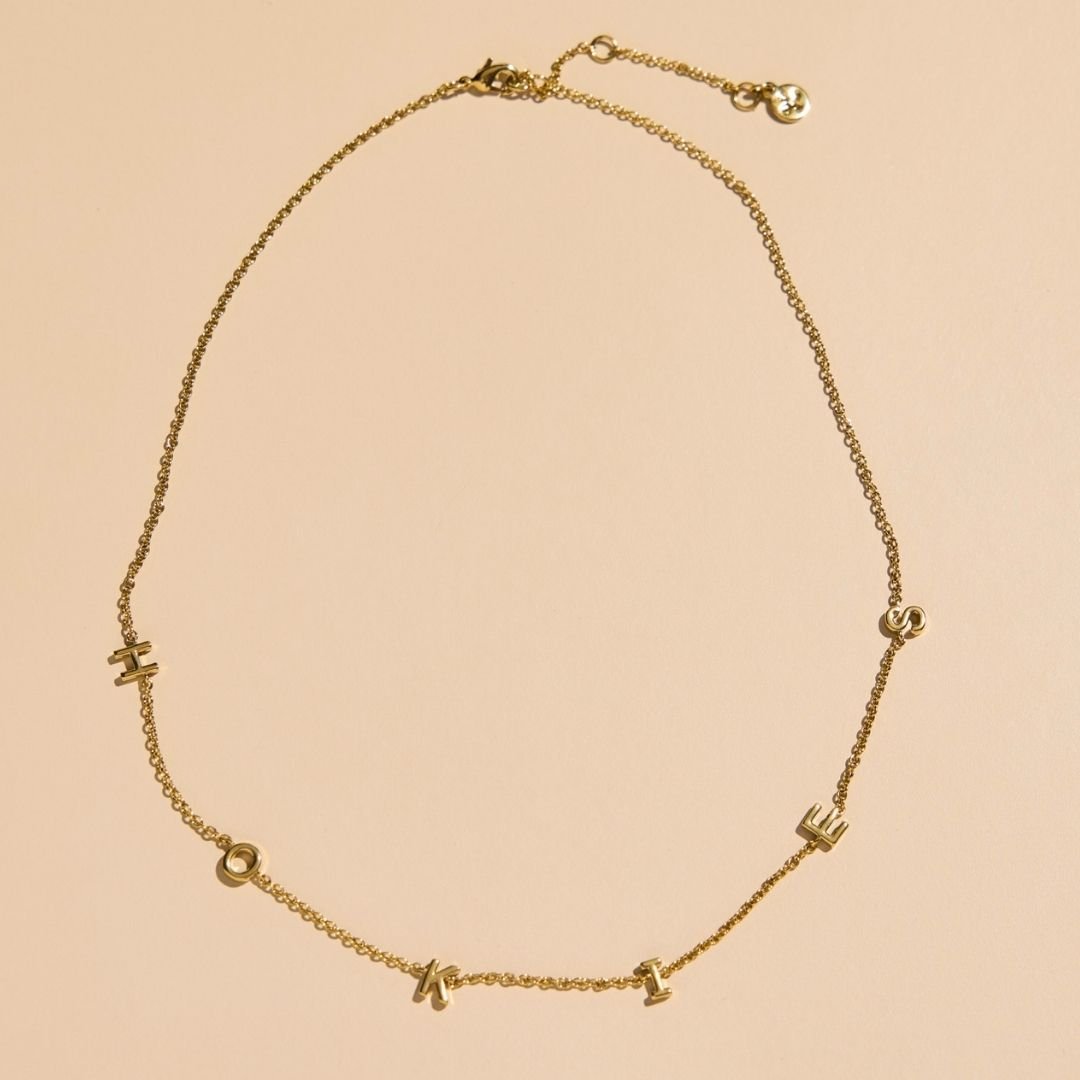 Virginia Tech University "HOKIES" Initial Necklace