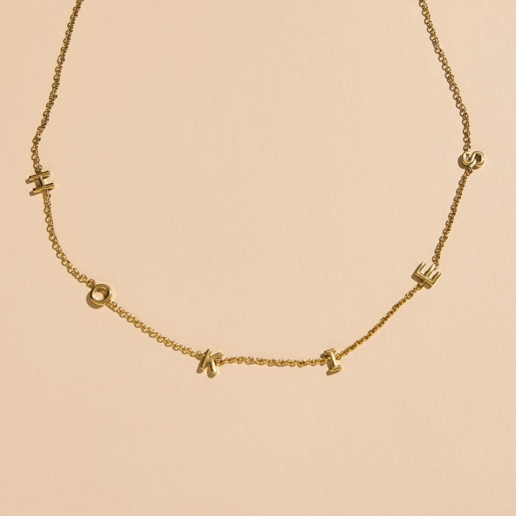 Virginia Tech University "HOKIES" Initial Necklace