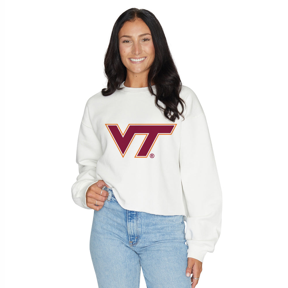 Virginia Tech White Crewneck