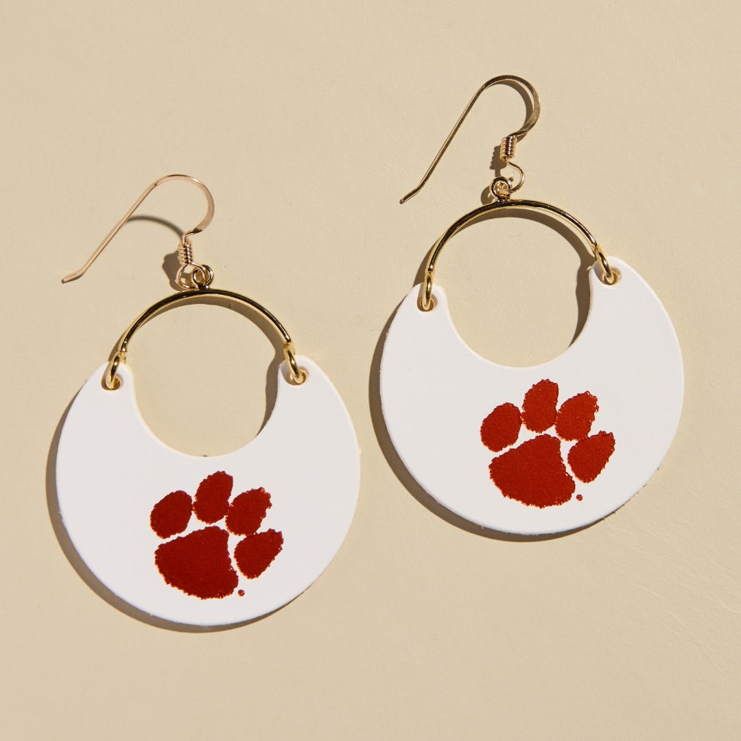 White Clemson University Paw Print Ninas