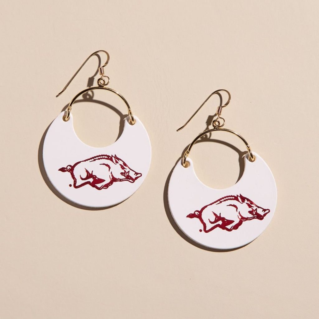 White & Red University of Arkansas Razorback Nina